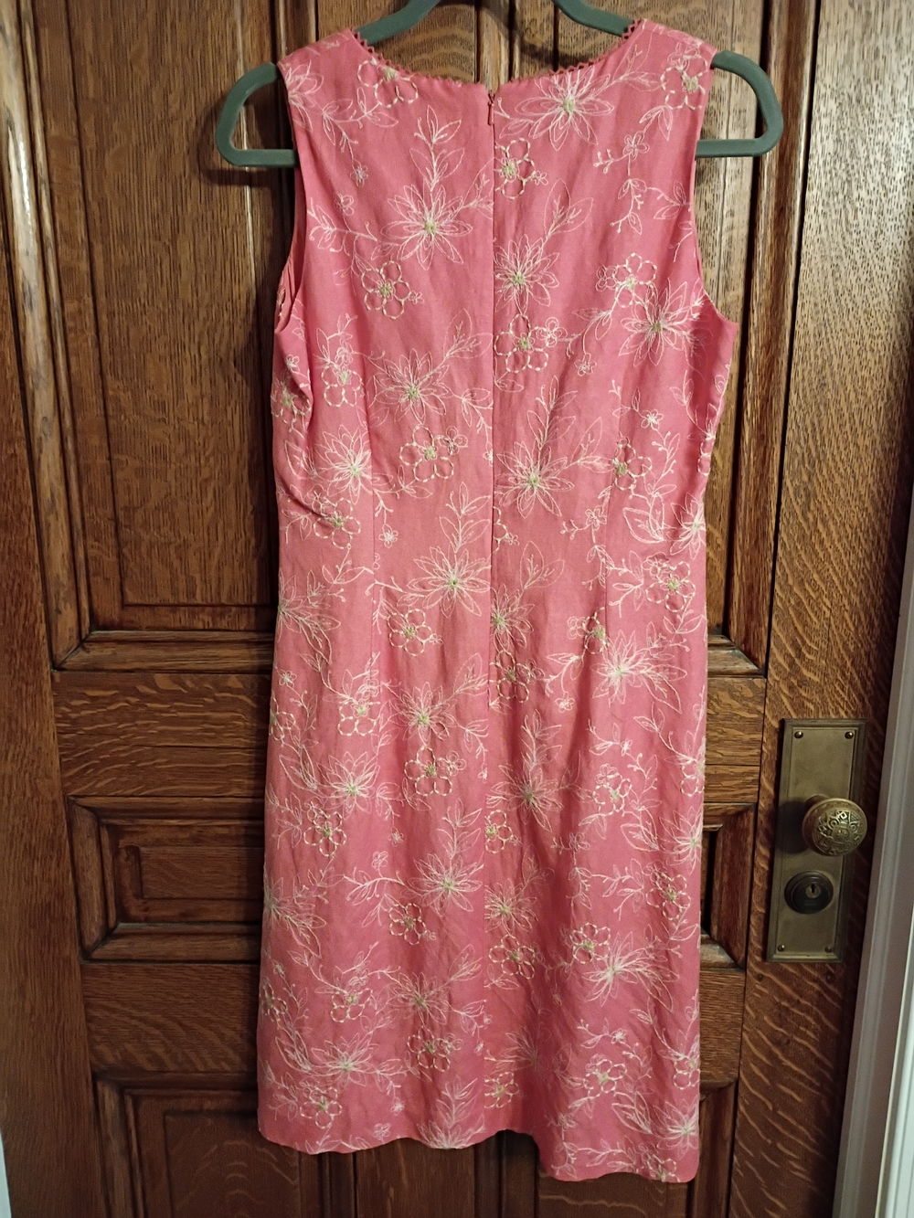 Talbots Pink Sleeveless Floral V-Neck Sundress. Size 8 - Picture 5 of 9